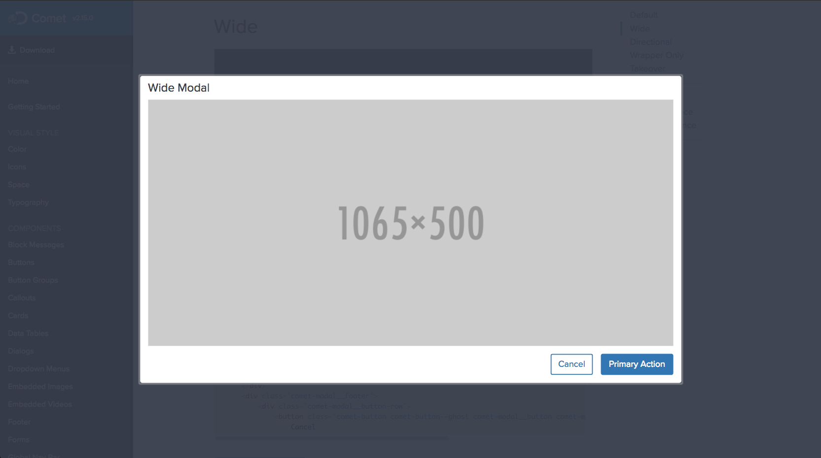 Wide Modal