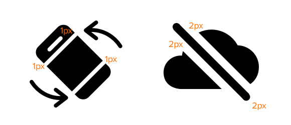 Icon Size Diagram